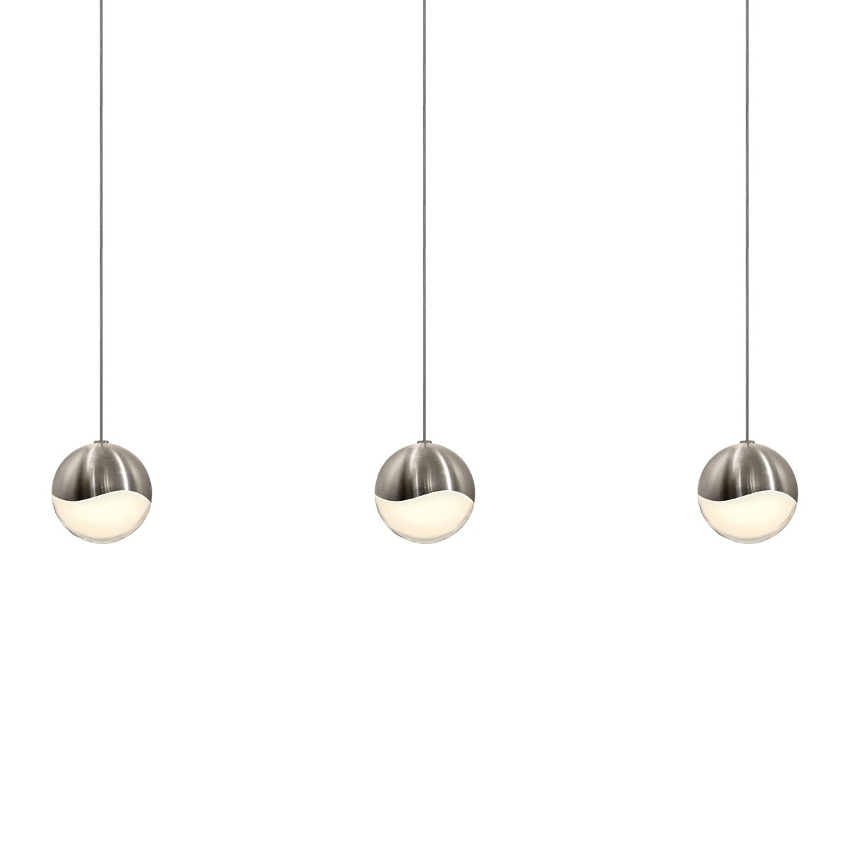 Sonneman Grapes SATIN NICKEL 37.25W x 3.25L x 3.25H Pendant