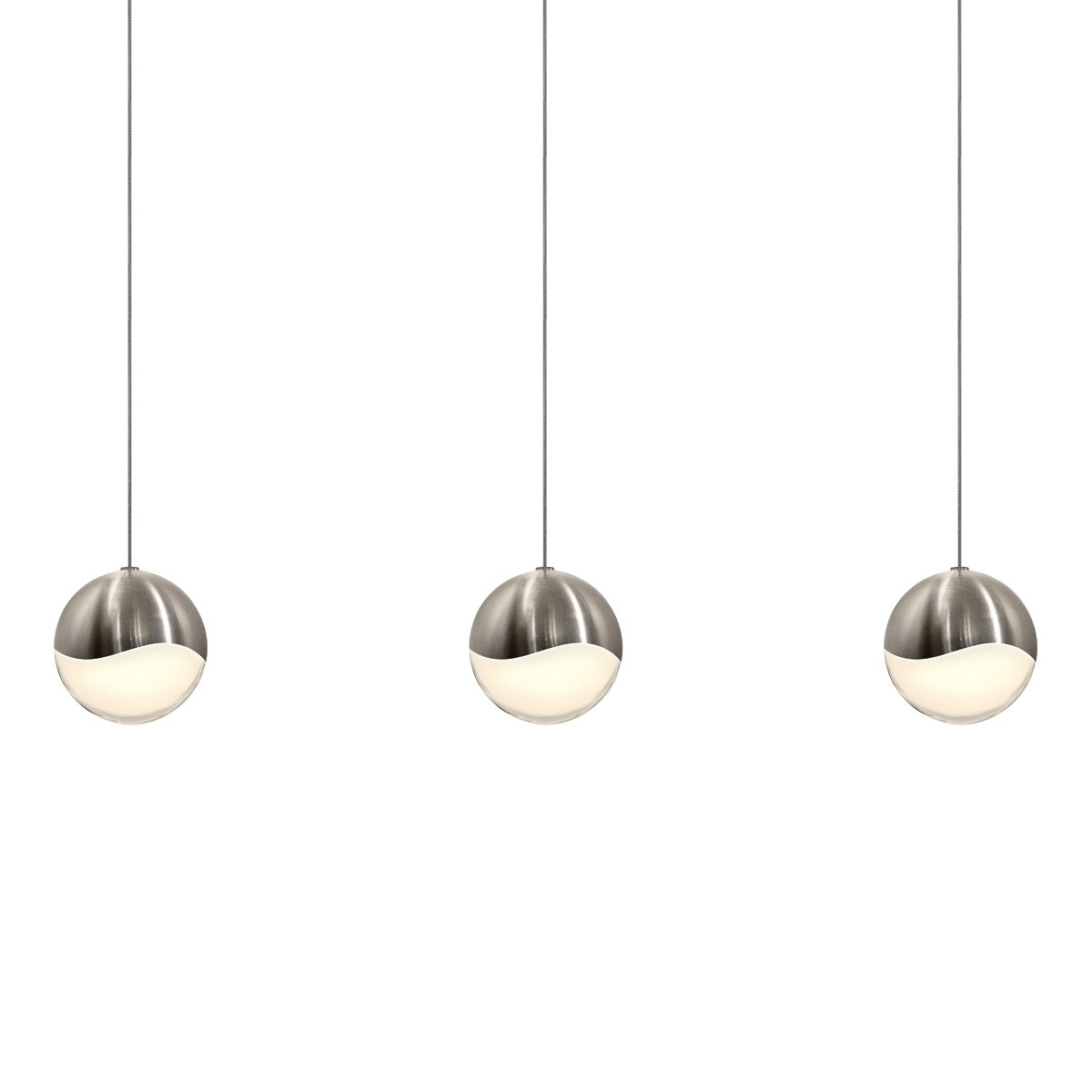 Sonneman Grapes SATIN NICKEL 37.75W x 3.75L x 3.75H Pendant