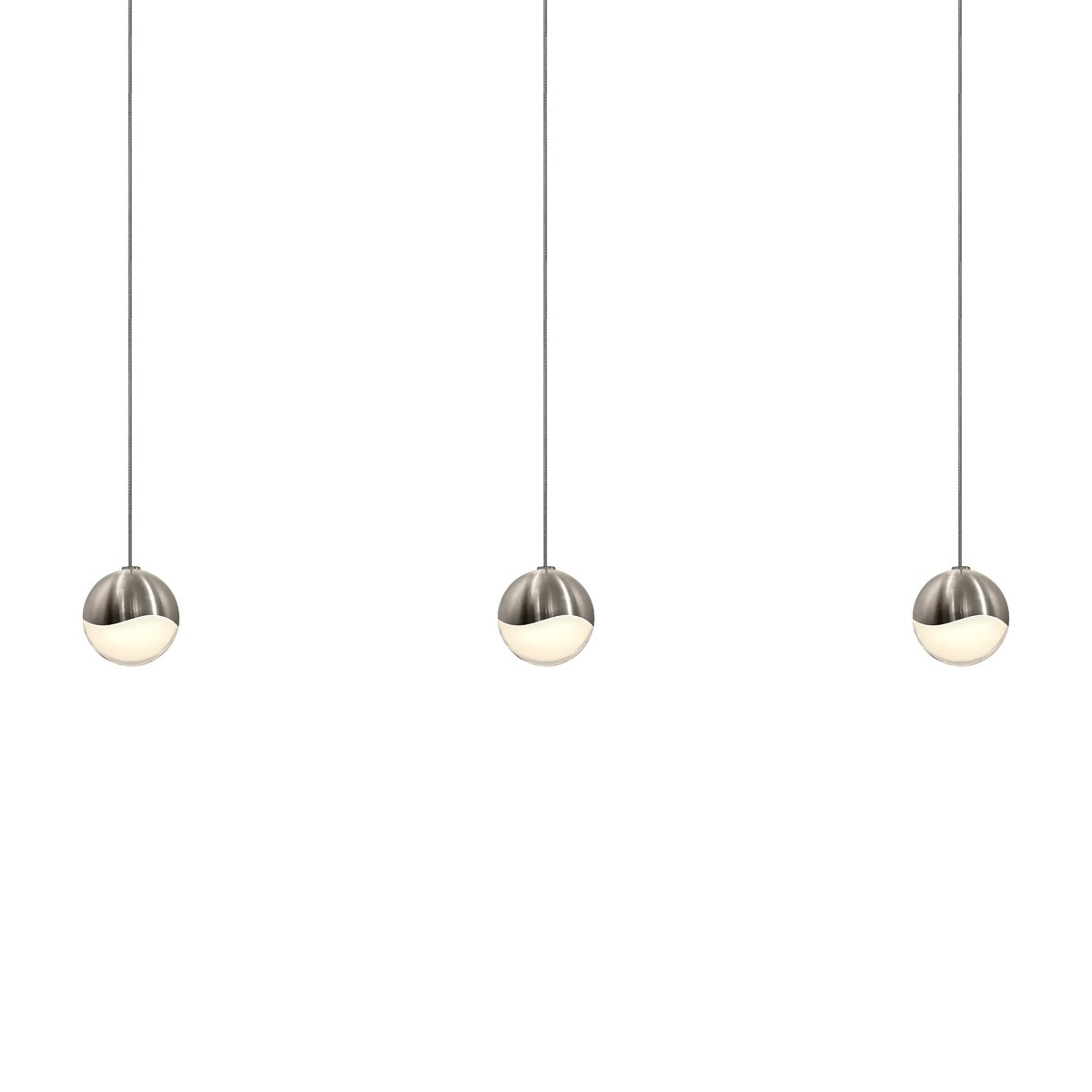 Sonneman Grapes SATIN NICKEL 36.5W x 2.5L x 2.5H Pendant