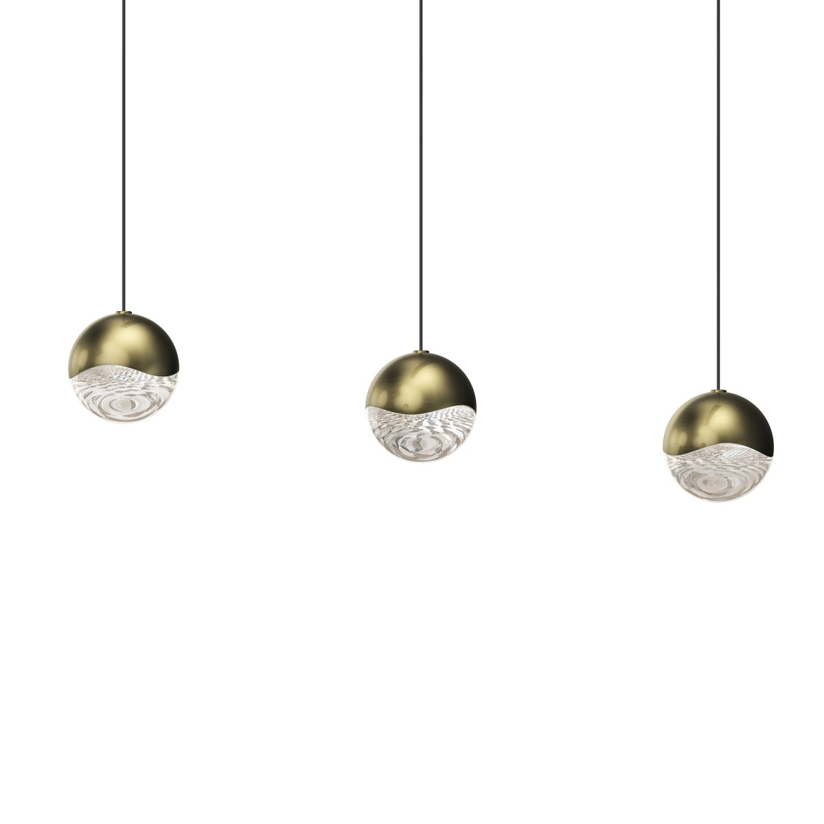 Sonneman Grapes BRASS 37.25W x 3.25L x 3.25H Pendant