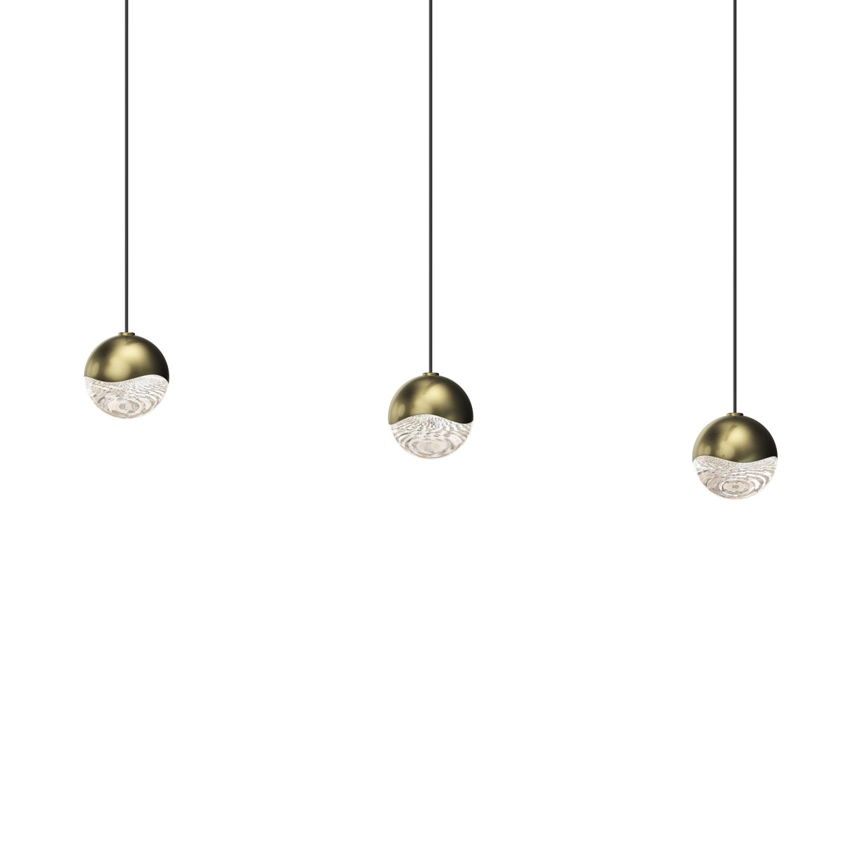 Sonneman Grapes BRASS 36.5W x 2.5L x 2.5H Pendant