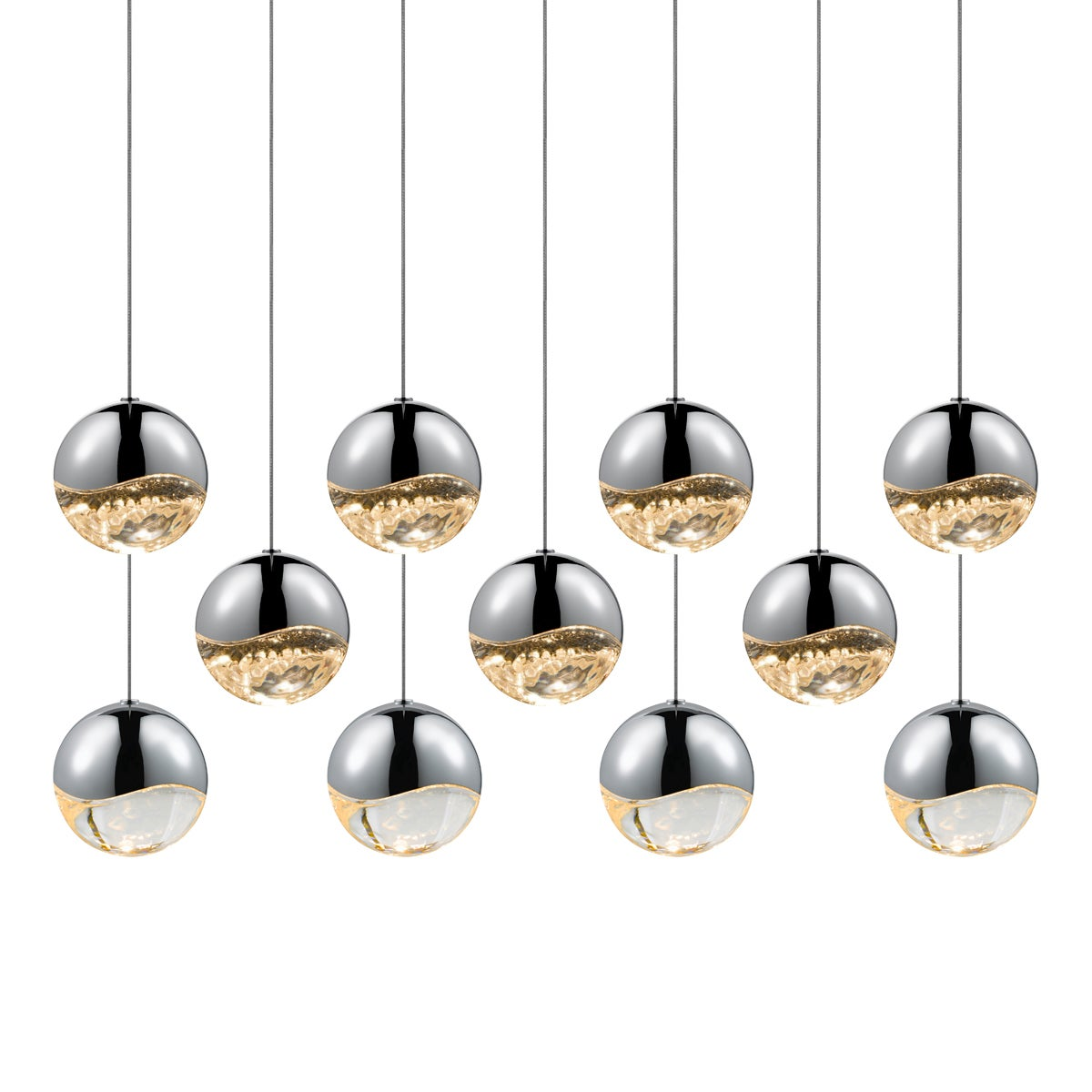 Sonneman Grapes POLISHED CHROME 37.5W x 9.75L x 3.75H Pendant