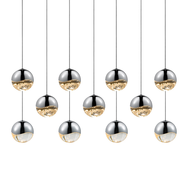 Sonneman Grapes POLISHED CHROME 37W x 9.25L x 3.25H Pendant