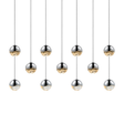 Sonneman Grapes POLISHED CHROME 36.25W x 8.5L x 2.5H Pendant