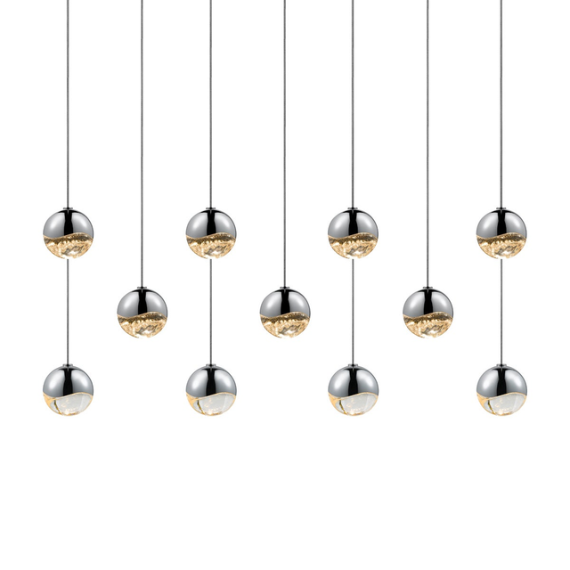 Sonneman Grapes POLISHED CHROME 36.25W x 8.5L x 2.5H Pendant
