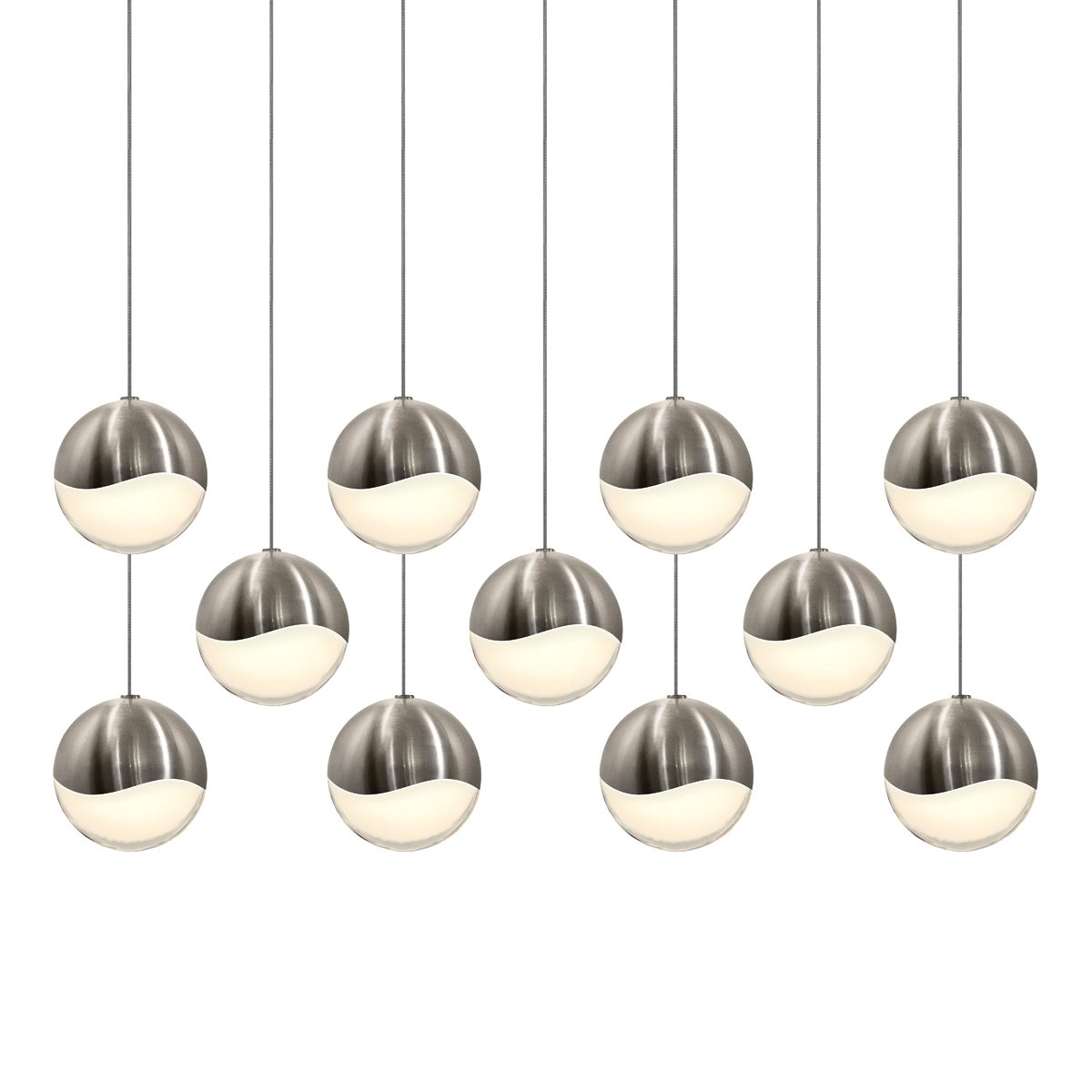 Sonneman Grapes SATIN NICKEL 37.5W x 9.75L x 3.75H Pendant