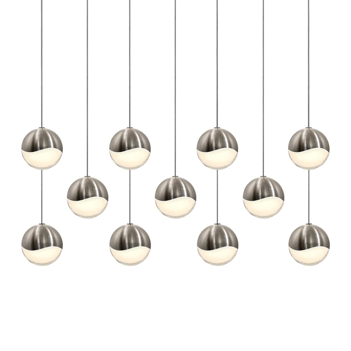 Sonneman Grapes SATIN NICKEL 37W x 9.25L x 3.25H Pendant