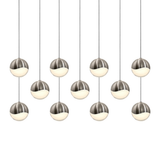 Sonneman Grapes SATIN NICKEL 37W x 9.25L x 3.25H Pendant