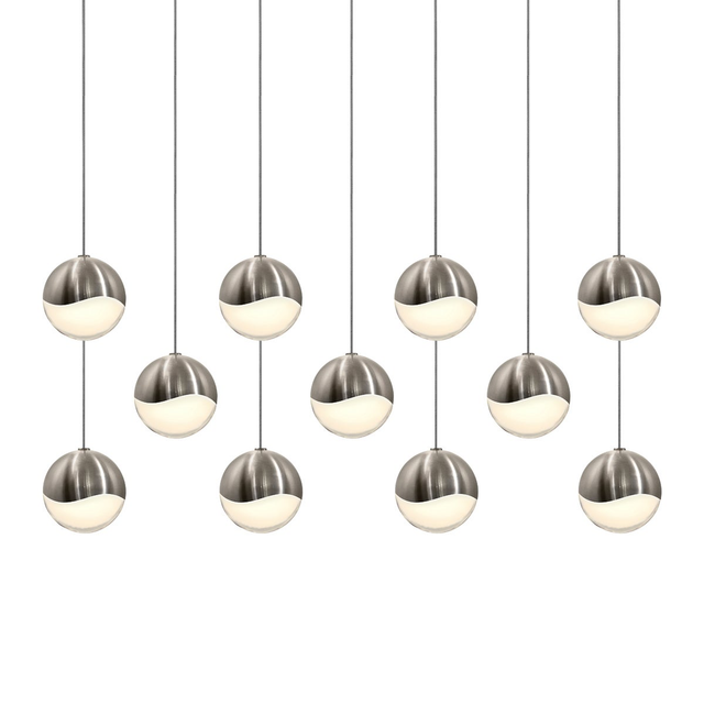 Sonneman Grapes SATIN NICKEL 37W x 9.25L x 3.25H Pendant
