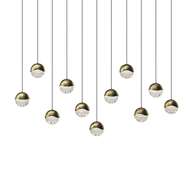 Sonneman Grapes BRASS 37W x 9.25L x 3.25H Pendant
