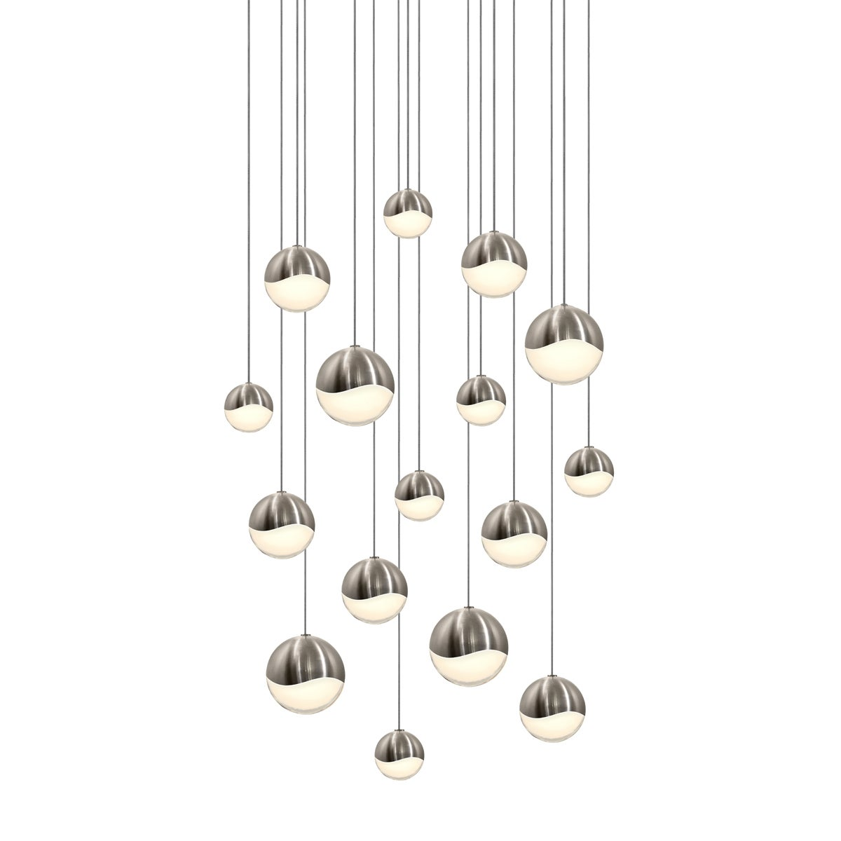 Sonneman Grapes SATIN NICKEL 23.75W x 23.75L x 3.75H Pendant