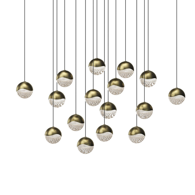 Sonneman Grapes BRASS 23.25W x 23.25L x 3.25H Pendant