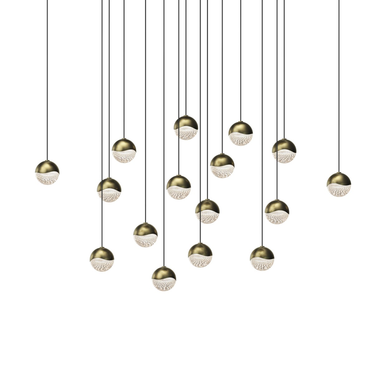 Sonneman Grapes BRASS 22.5W x 22.5L x 2.5H Pendant