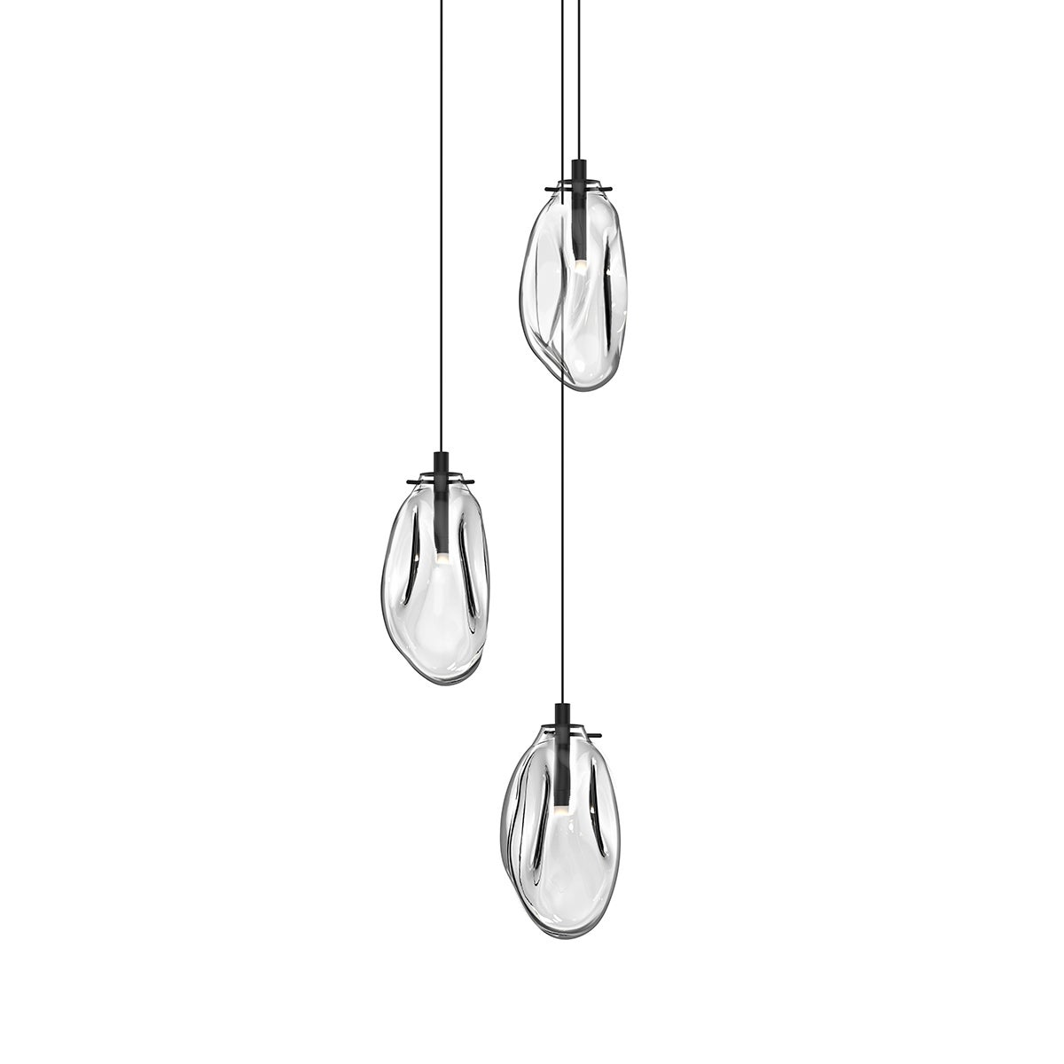Sonneman Liquid SATIN BLACK 14W x 10.75H Pendant
