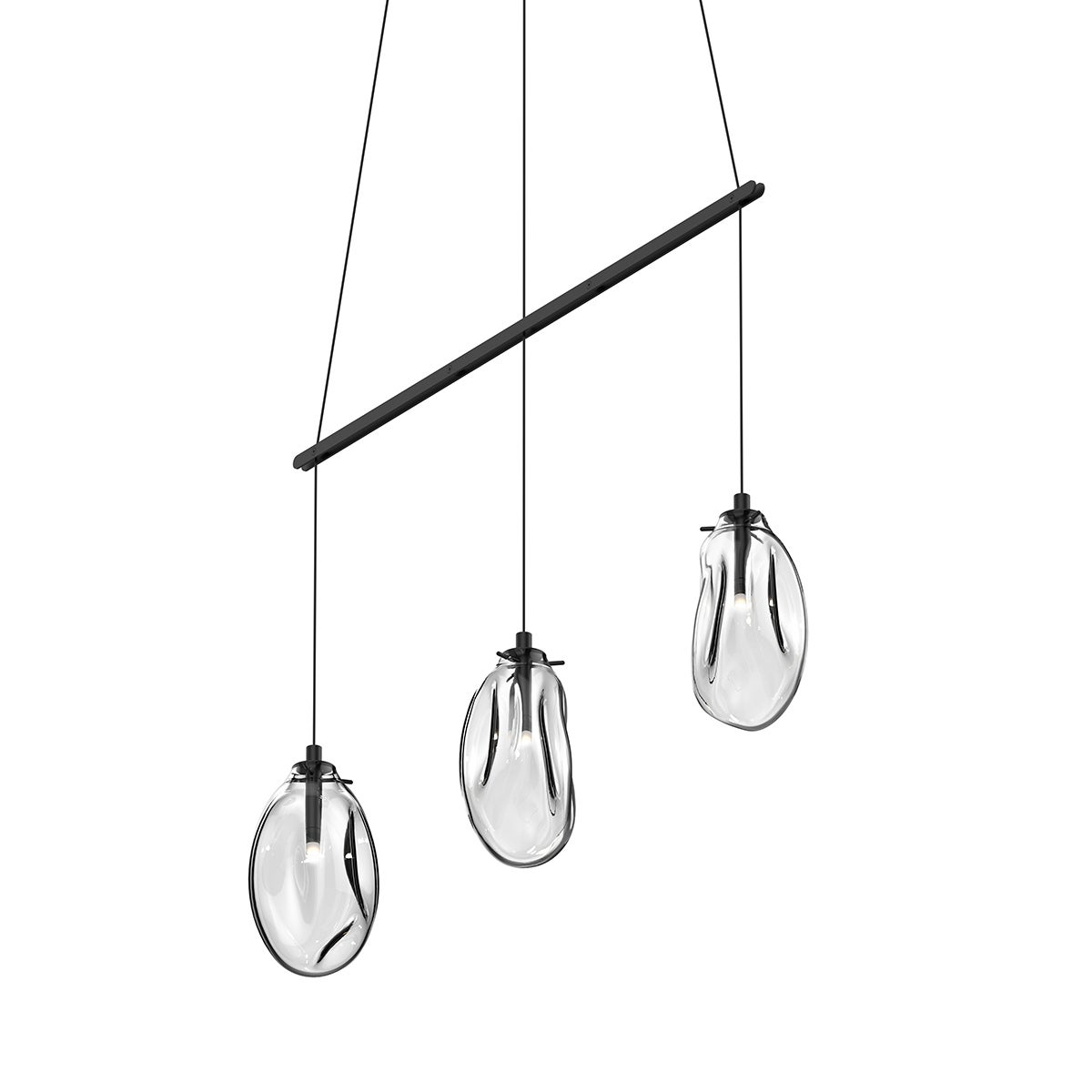 Sonneman Liquid SATIN BLACK 36.5W x 6L x 11.5H Pendant