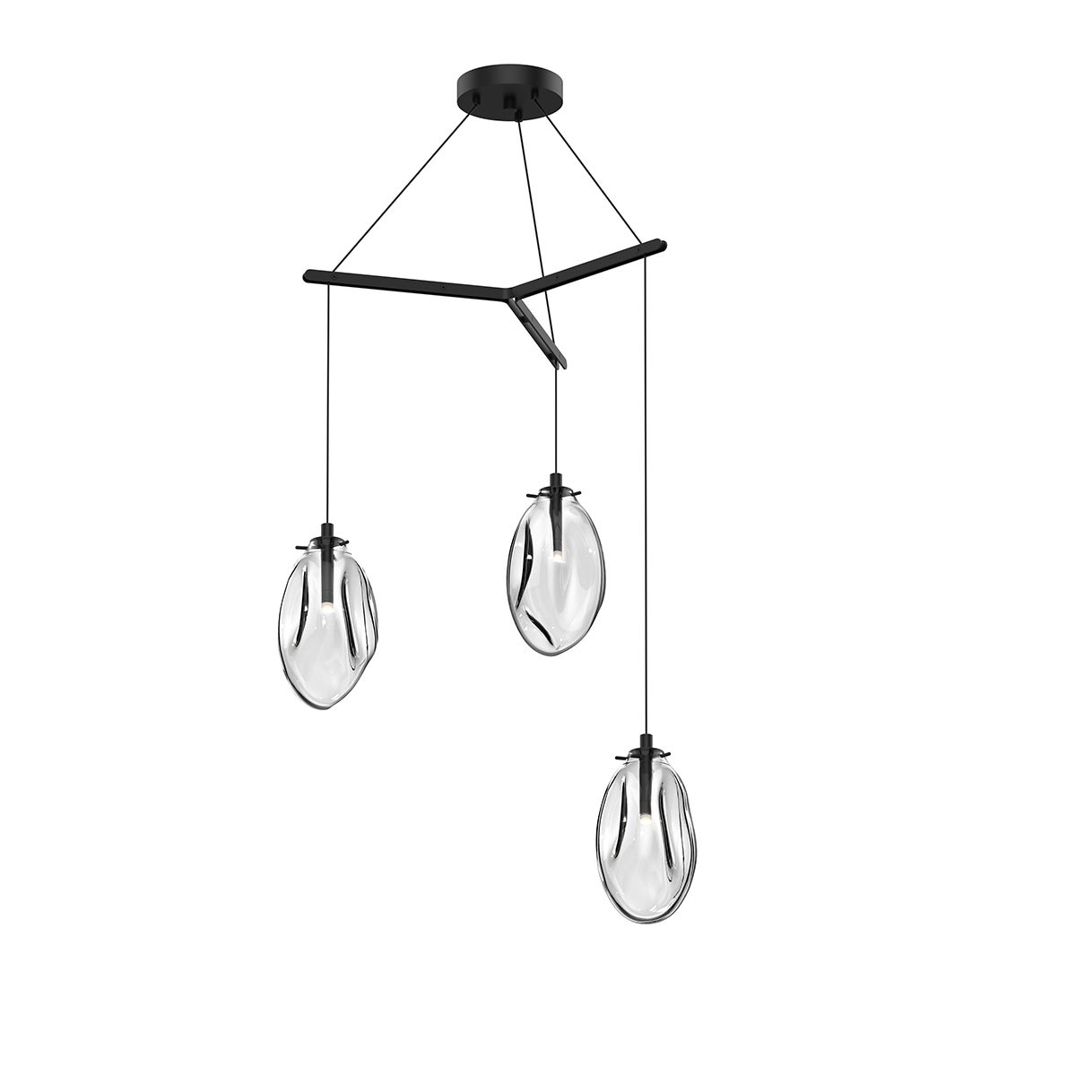 Sonneman Liquid SATIN BLACK 27W x 11.5H Pendant