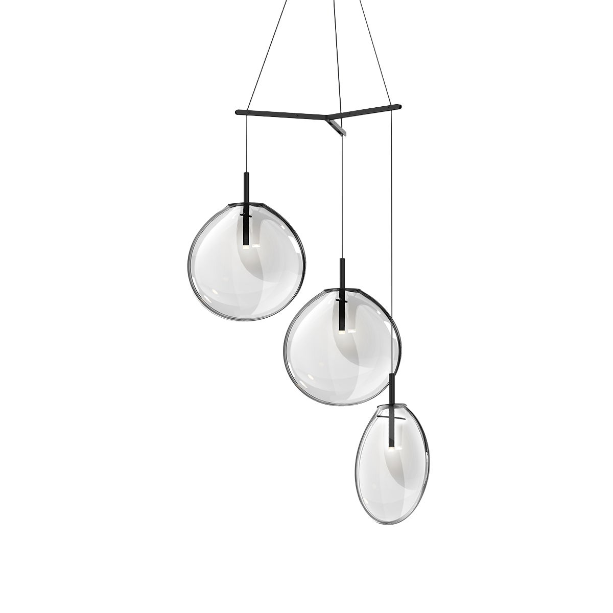 Sonneman Cantina SATIN BLACK 36W x 19.25H Pendant