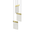 Sonneman V Panels BRASS 8.75W x 8.75L x 23.5H Pendant