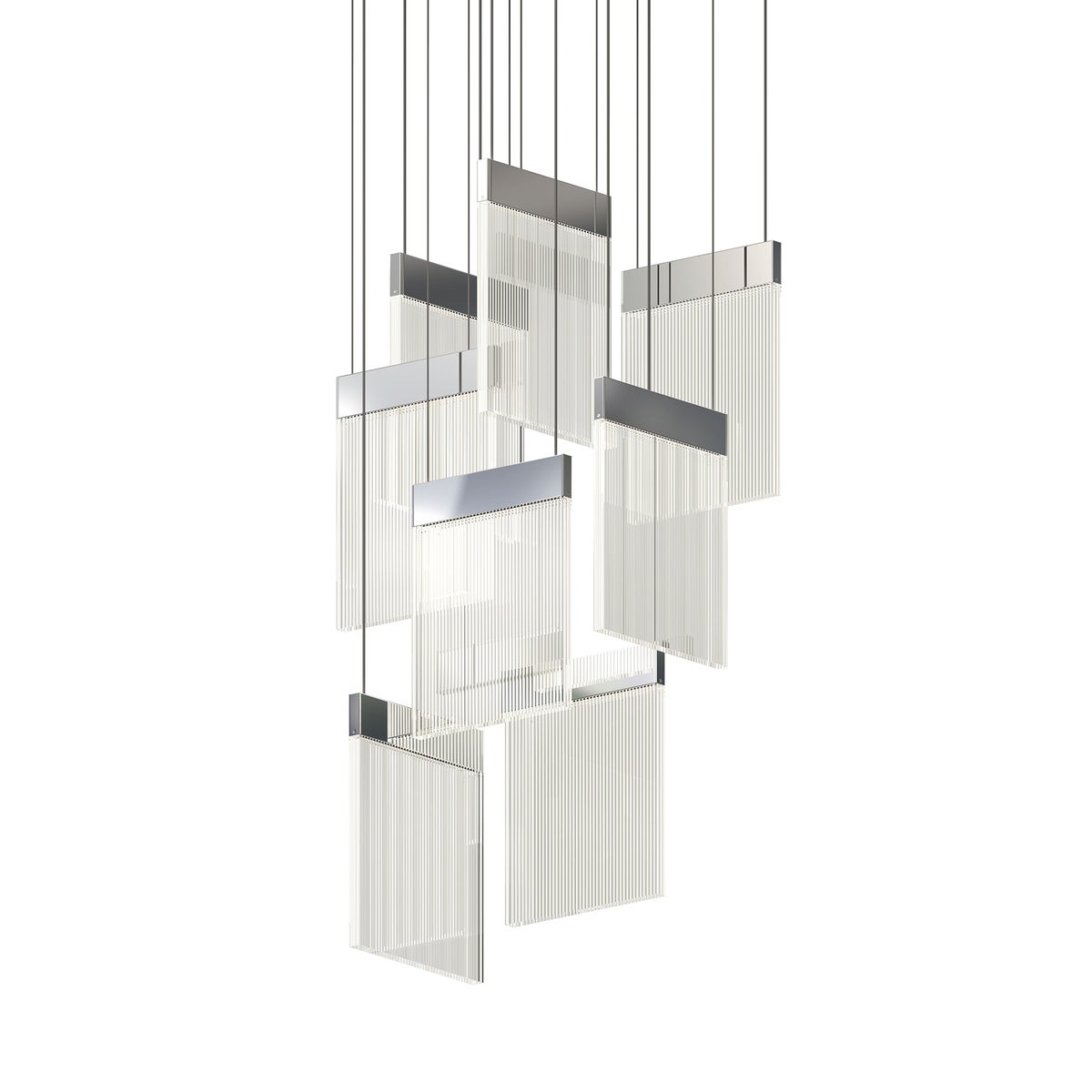 Sonneman V Panels POLISHED CHROME 16.25W x 16.25L x 23.5H Pendant