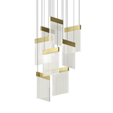 Sonneman V Panels BRASS 16.25W x 16.25L x 23.5H Pendant