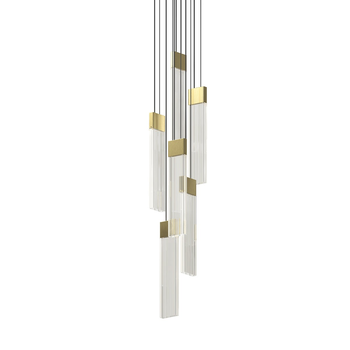 Sonneman V Panels BRASS 6.75W x 5L x 11.75H Pendant