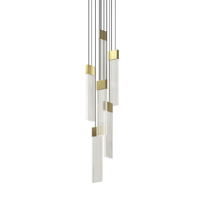 Sonneman V Panels BRASS 6.75W x 5L x 11.75H Pendant