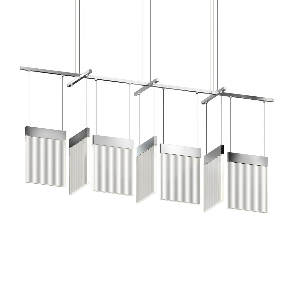 Sonneman V Panels POLISHED CHROME 56W x 11.25L x 11.75H Pendant