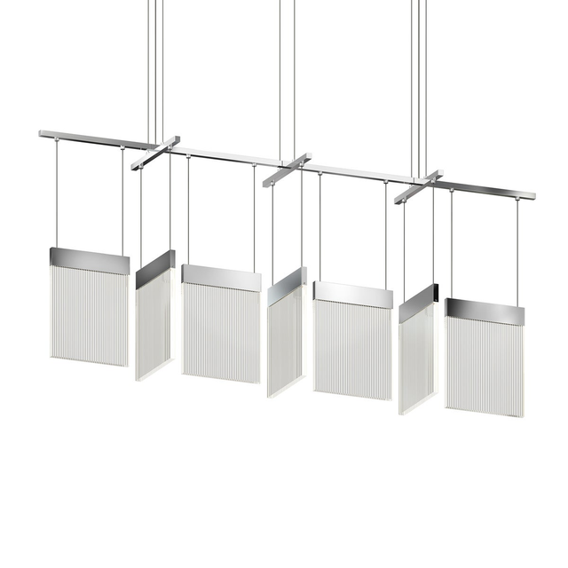Sonneman V Panels POLISHED CHROME 56W x 11.25L x 11.75H Pendant