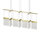 Sonneman V Panels BRASS 56W x 11.25L x 11.75H Pendant