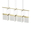 Sonneman V Panels BRASS 56W x 11.25L x 11.75H Pendant