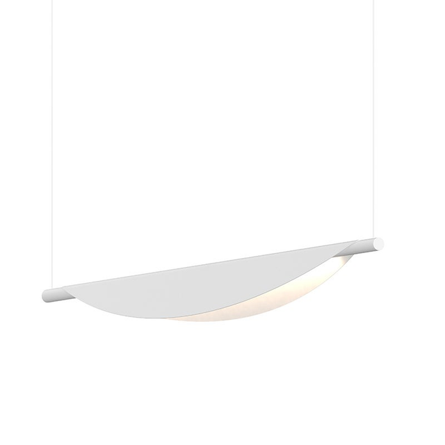 Sonneman Tela Satin White 40W x 3.75L x 3.5H Pendant