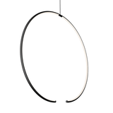 Sonneman Torc SATIN BLACK 24.5W x 4.5L x 24.25H Pendant