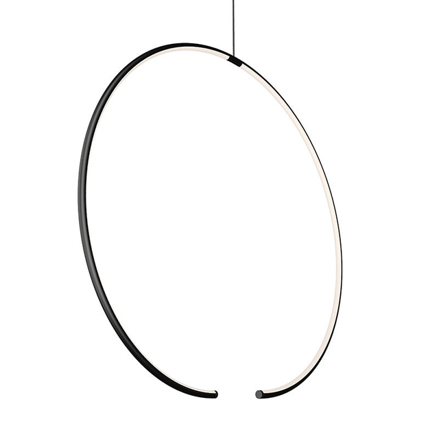 Sonneman Torc SATIN BLACK 24.5W x 4.5L x 24.25H Pendant