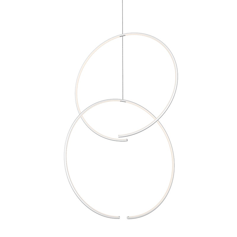 Sonneman Torc Satin White 24.75W x 40H Pendant