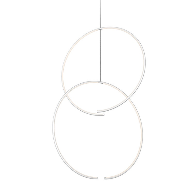 Sonneman Torc Satin White 24.75W x 40H Pendant