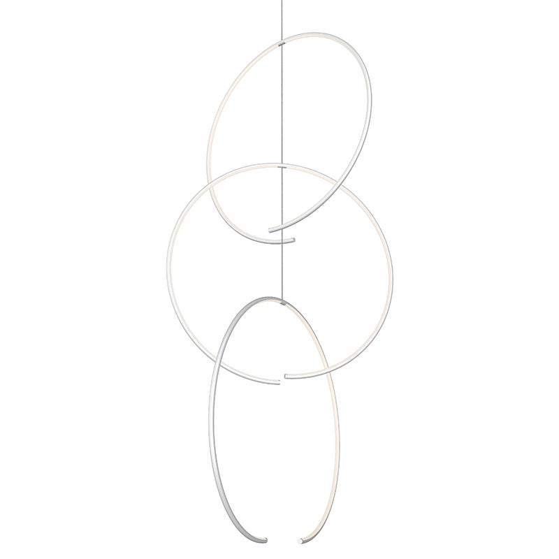 Sonneman Torc Satin White 24.75W x 56H Pendant