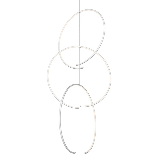 Sonneman Torc Satin White 24.75W x 56H Pendant