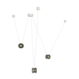 Sonneman YO Natural Anodized w/ Smoke Shade 79W x 6.25H Pendant