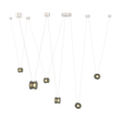 Sonneman YO Natural Anodized w/ Smoke Shade 156W x 6.25H Pendant