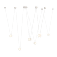 Sonneman YO Natural Anodized w/ White Shade 156W x 6.25H Pendant