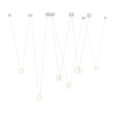 Sonneman YO Natural Anodized w/ White Shade 156W x 6.25H Pendant