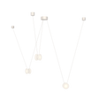 Sonneman YO Natural Anodized w/ White Shade 79W x 6.25H Pendant