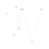 Sonneman YO Natural Anodized w/ White Shade 79W x 6.25H Pendant