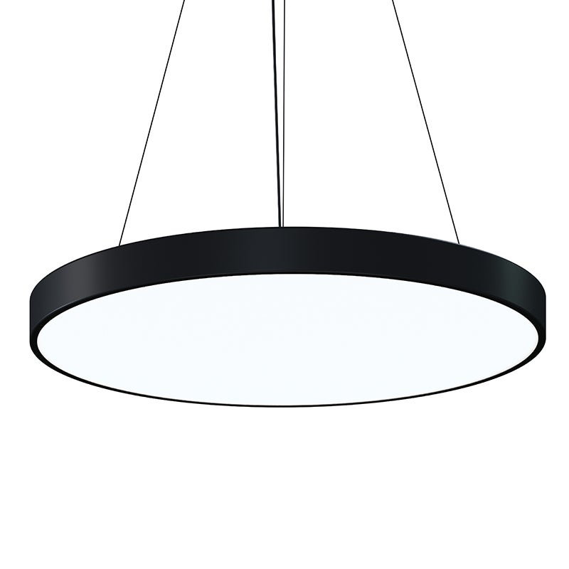 Sonneman Pi SATIN BLACK 29.5W x 2.25H Pendant