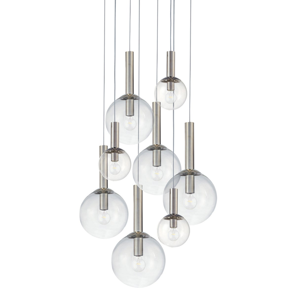 Sonneman Bubbles POLISHED NICKEL 29W x 22H Pendant