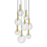 Sonneman Bubbles SATIN BRASS 29W x 22H Pendant