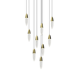 Sonneman Sultana SATIN BRASS 24.5W x 11H Pendant