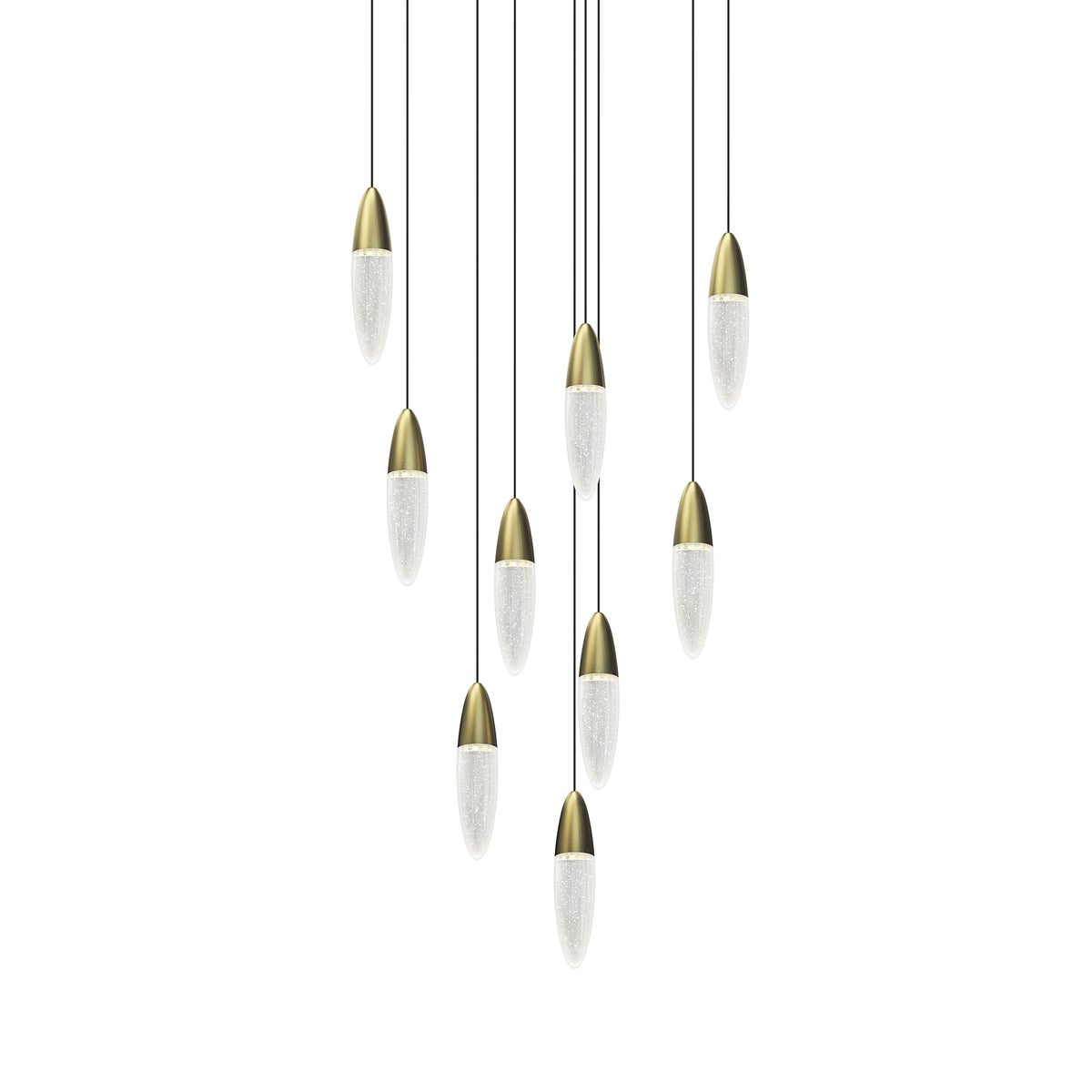 Sonneman Sultana SATIN BRASS 24.5W x 11H Pendant