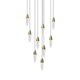Sonneman Sultana SATIN BRASS 24.5W x 11H Pendant