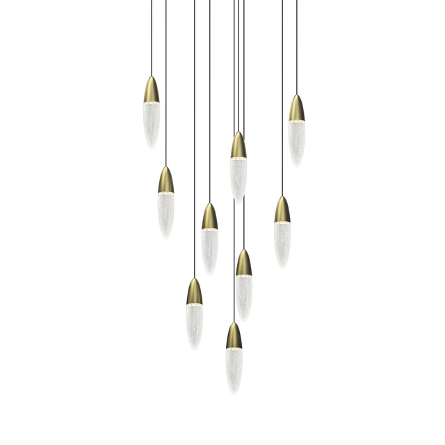 Sonneman Sultana SATIN BRASS 24.5W x 11H Pendant